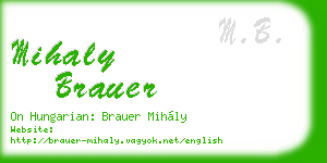 mihaly brauer business card